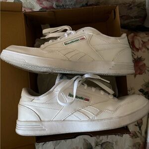 Reebok White and Green Athletic Shoes
